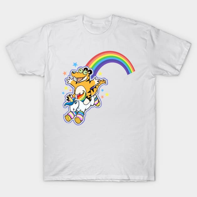 Rainbow Unicorn T-Shirt by Tigerdile